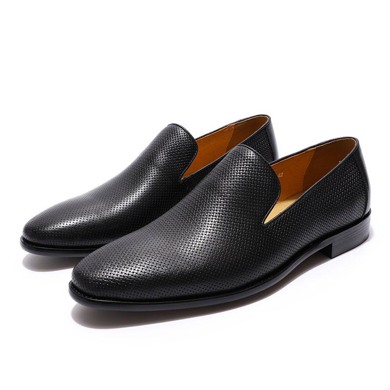 Fashion Men's Fashion Loafers Green Genuine Leather Slip-On Casual Dress Shoes for Wedding Party Formal Suit