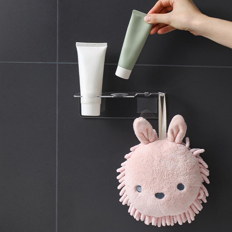 Multifunctional Acrylic Bathroom Comb Holder Wall-Mounted No-Drill Storage Rack Clear Transparent Organizer For Hair