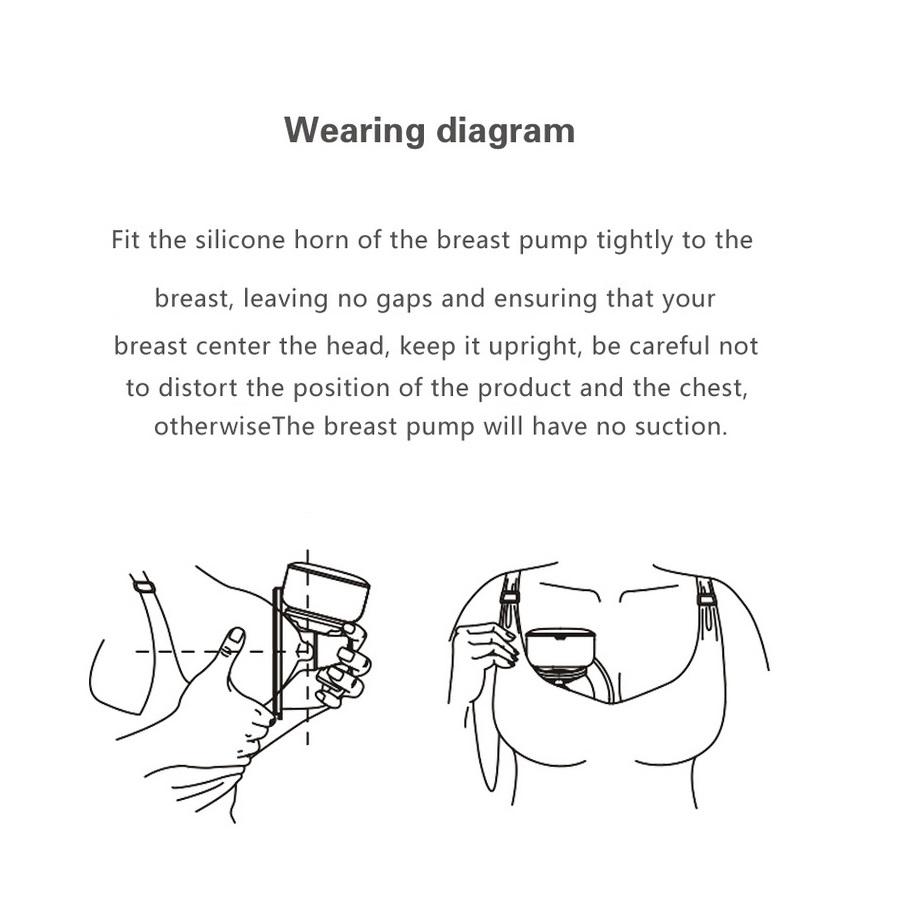 Pompă de sân reîncărcabilă, portabilă, fără fir, anti-reflux, lapte matern, cu mâinile libere, pompă de sân inteligentă, portabilă, extractoare de lapte, pompă