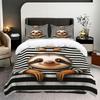 Sloth Duvet Cover Plants Bedding Sets,Microfiber Quilt Cover with 2 Pillowcases 50x75 Cm, Comforter Cover Suitable for Adults