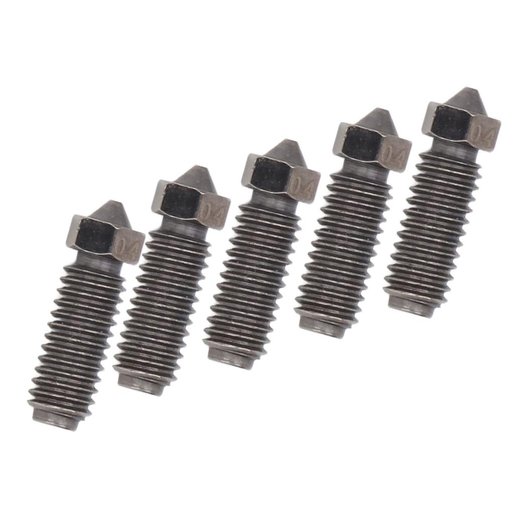 5Pcs Hardened Steel Nozzle 0.4mm for Kobra 3 3D Printer Replacement Parts Accessories