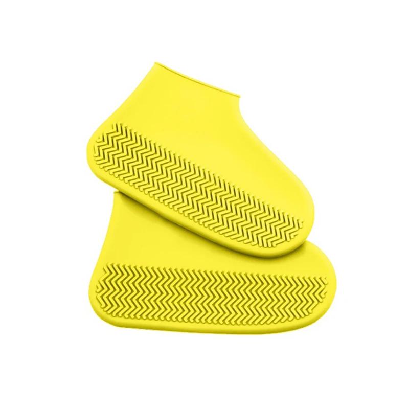 Stretchable Silicone Shoe Covers 2Pcs Waterproof Non-Slip Rain Protectors for Men&Women,Fit Most Shoes,Reusable Wet Weather Gear
