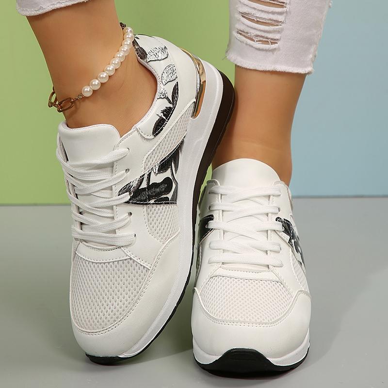 Fashion Fashion Printed Wedge Sneakers for Women Lightweight Breathable Running Sports Shoes Woman Comfortable Non Slip Casual Sneakers