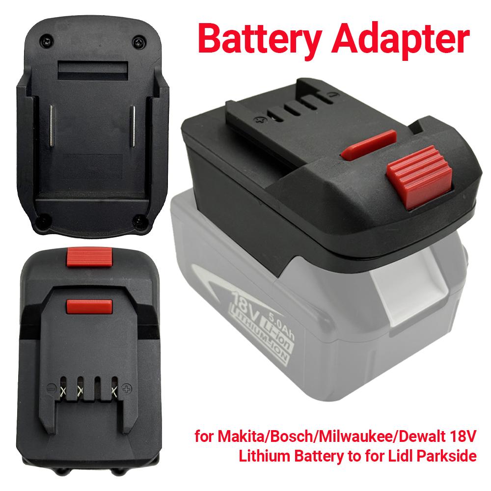Adapter for Makita/Bosch/Milwaukee/Dewalt 18V Li-ion Battery Converts To Lidl Parkside X11V Li-ion Battery Adapter Power Tool