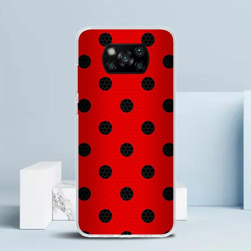 Insect Seven-Star ladybug Phone Case For Xiaomi Poco F7 Ultra X5 X6 X7 Pro M7 Redmi 15C 15 13C 13 12C 12 10C 10 10A 9 9C 9A 9T C