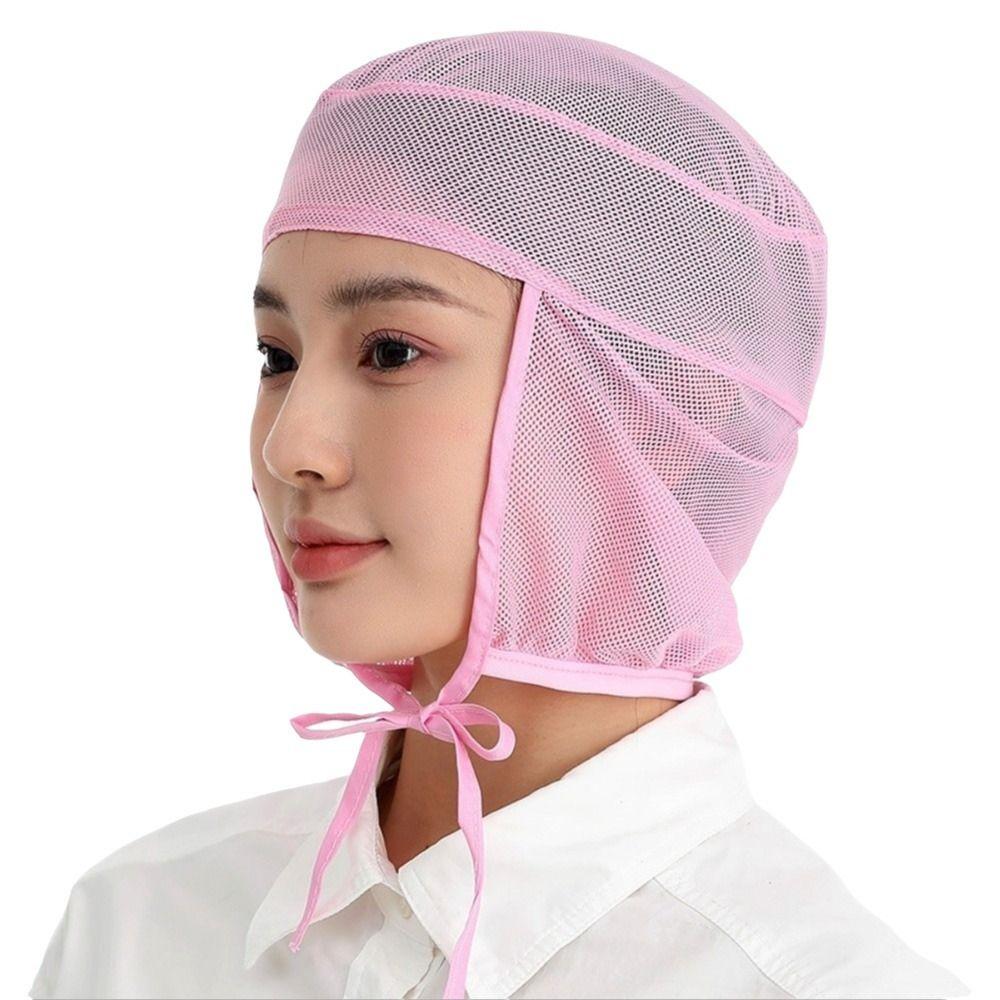 Breathable Mesh Chef Work Hat Elastic Back Food Service Cap Mesh Hair Cover  Restaurant Kitchen