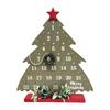 Christmas Countdown Calendar Wooden Holiday Table Decoration Vintage Countdown Christmas Sign Hanging Wall Decoration Crafts