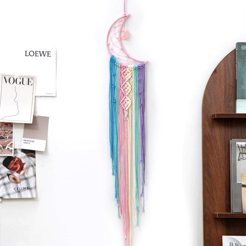 Colorful Woven Tapestry, Dream Catcher, Handmade Pendant, Home Wall Hanging, Star Moon Decoration, Hanging Cloth