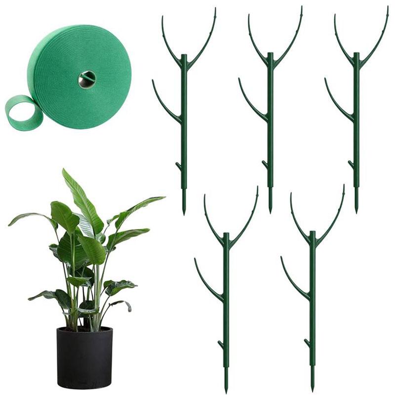 5Pack Plant Support Stakes Stackable Monstera Plant Supports for Indoor Outdoor Plants Garden Stakes Trellis for Climbing Potted Plants Pothos Flowers