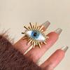 Blue Eyes Demon Eye Ring Geometric Vintage Gold Ring Retro Exaggerated Ring  Friends