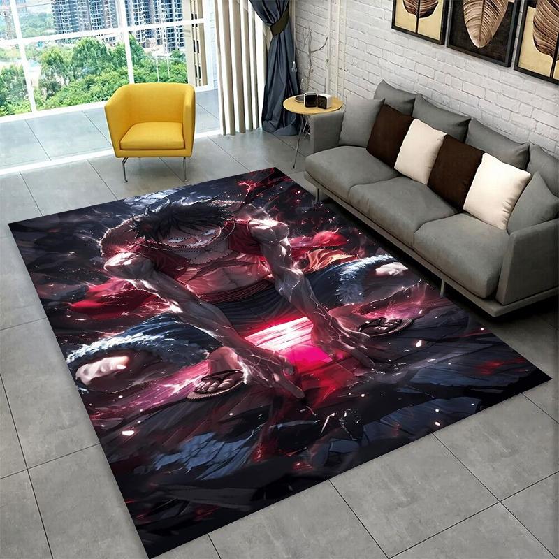 Anime Zoro One P-Piece Cartoon Carpet Rug for Playroom Bedroom Living Room Sofa Home Decor,kid Area Rug Non-slip Floor Mat