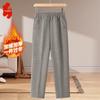 Women's Elastic Waist Straight-Leg Fleece-Lined Pants