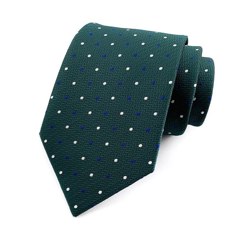 New Men's Classic Floral Dot Tie Luxury 8cm Jacquard Neck Tie Necktie For Men Business Wedding Party Daily Wear Accessory