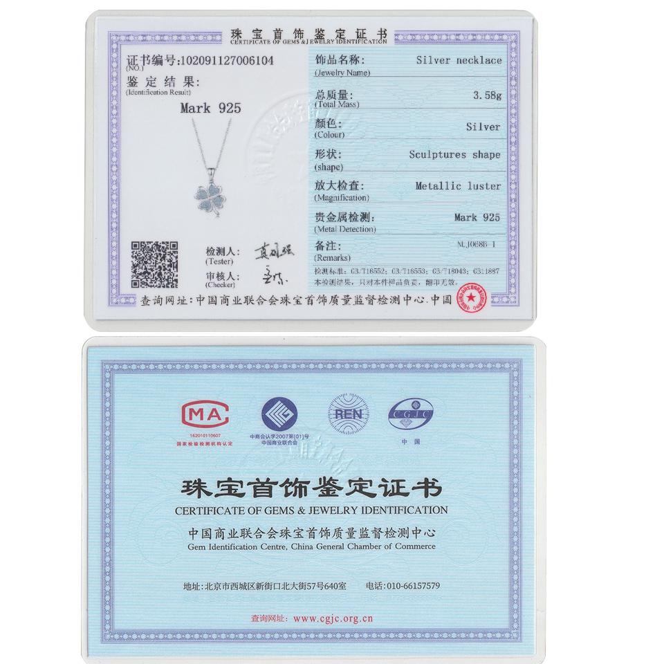 Umcho Glitter Green Four-leaf Clover Necklace Pendants For Women Clothes Match Decoration Fine Jewelry