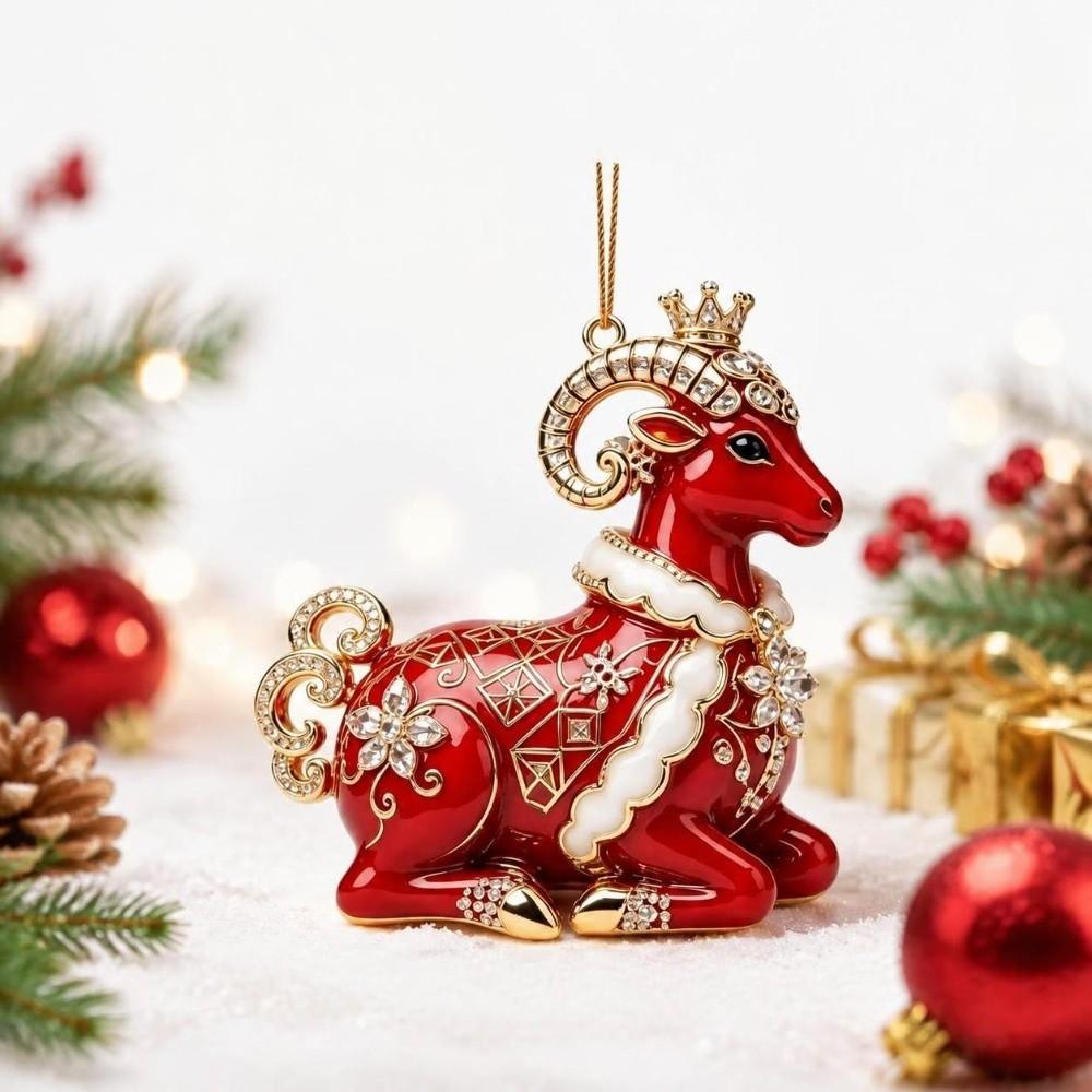 2D Christmas Sheep Ornament Hanging Christmas Hanging Pendant Holiday Party Display