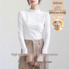 LangSha Women's Slim-Fit Semi-High Neck Long Sleeve Base Layer Top