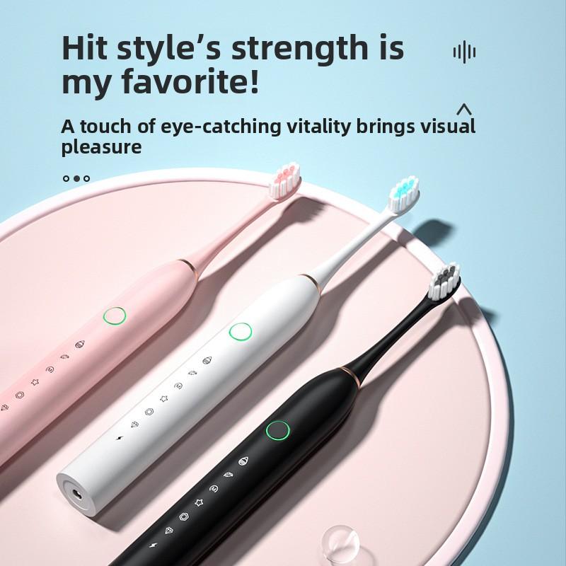 Electric Toothbrush Adult Bright White Automatic Charging Waterproof Sonic Soft Bristle Brush Men and Women Couple Children Set Toothbrush