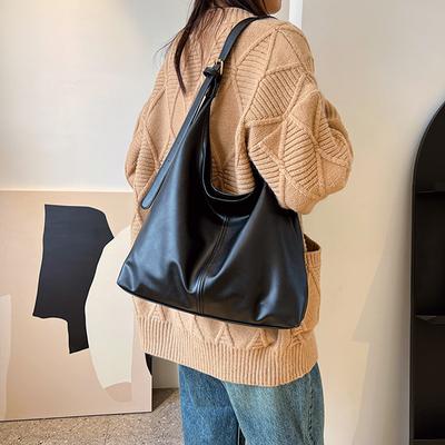 Large Capacity PU Material Tote Bag Versatile Women's Fashiable Single-shoulder Bag Casual Handbag