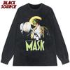 Męska Koszulka Hip Hop Streetwear Parodia Portret Graficzny Nadruk Koszulka Harajuku Top T-shirt Prana Krótki Rękaw Zniszczona Koszulka