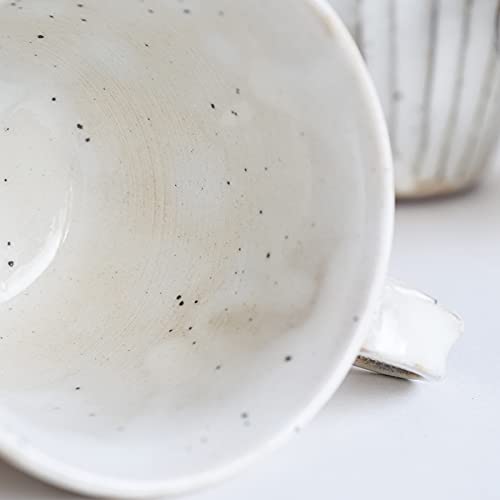 Tatara Mug Mug Powdered Shaving White Pottery Mino Ware 250ml 755-09-244