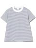LIFE STORE by BEAMS TEE ORCIVAL Striped Crew Neck BMING S/S T-Shirt, Women's, White/Blue