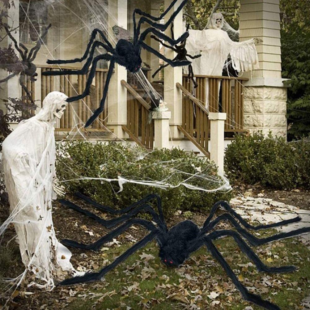 Realistic Halloween Plush Spider Creative Halloween Decoration Gift Giant Fake Spider  Plush Toy