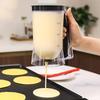 Foldable Batter Dispenser - Pancake/Cupcake/Waffle Batter Separator with 6 Nozzles, Non-Drip Precision Pouring Tool for Baking