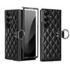 NEW ARRIVAL Z Fold 7 Case With Build-in Screen Protector Grip PU Leather Finger Ring Phone Case For Galaxy Z Fold7 Fold6 5 4 3