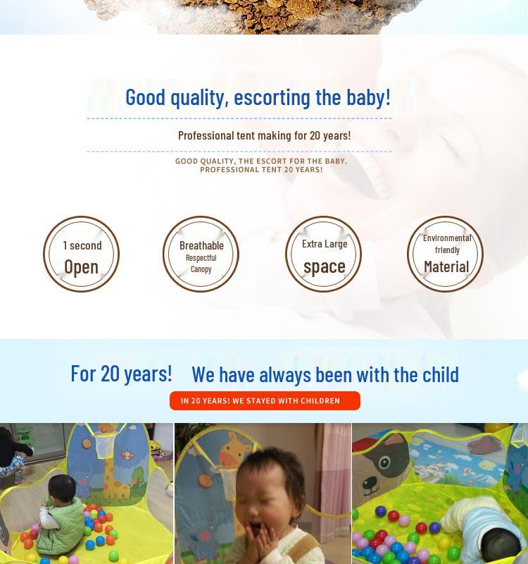 Cort de Joacă Pliabil pentru Copii Interior/Exterior cu Groapă cu Bile Oceanice și Coș de Baschet - Tematică Girafă