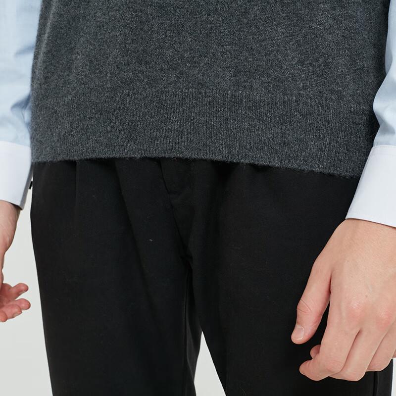 Hengyuanxiang Men's Fine Cashmere V-Neck Knit Vest