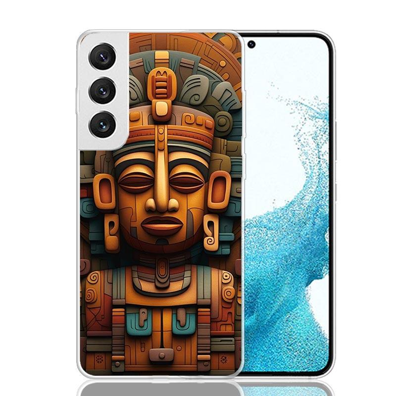 

Mayan Stone Totem Pole Phone Case For Samsung Galaxy S26 S25 Edge S24 S23 FE S22 Ultra S21 Plus S20 + Fundas Cover Coque Galaxy Samsung S23 Ultra