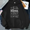 New Matematicas Men Hooded Hoodies Loose I Love Math Graphic Pullover Sweatshirt for Math Teacher Student Streetwear Gift