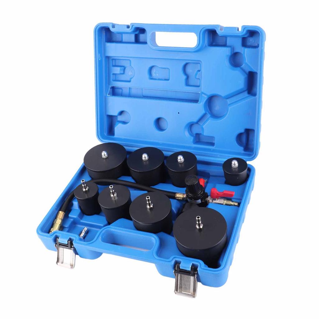 9 Pcs Turbo System Leakage Tester Turbocharger Air Pressure Boost Leak Test Kit with Pressure Gauge Tester