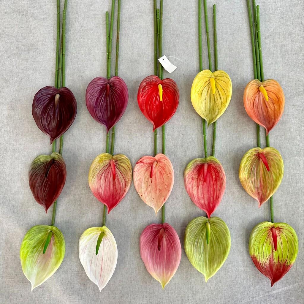 Plants Anthurium Simulated Wedding Hotel Restaurant Decoration Desktop Ornament