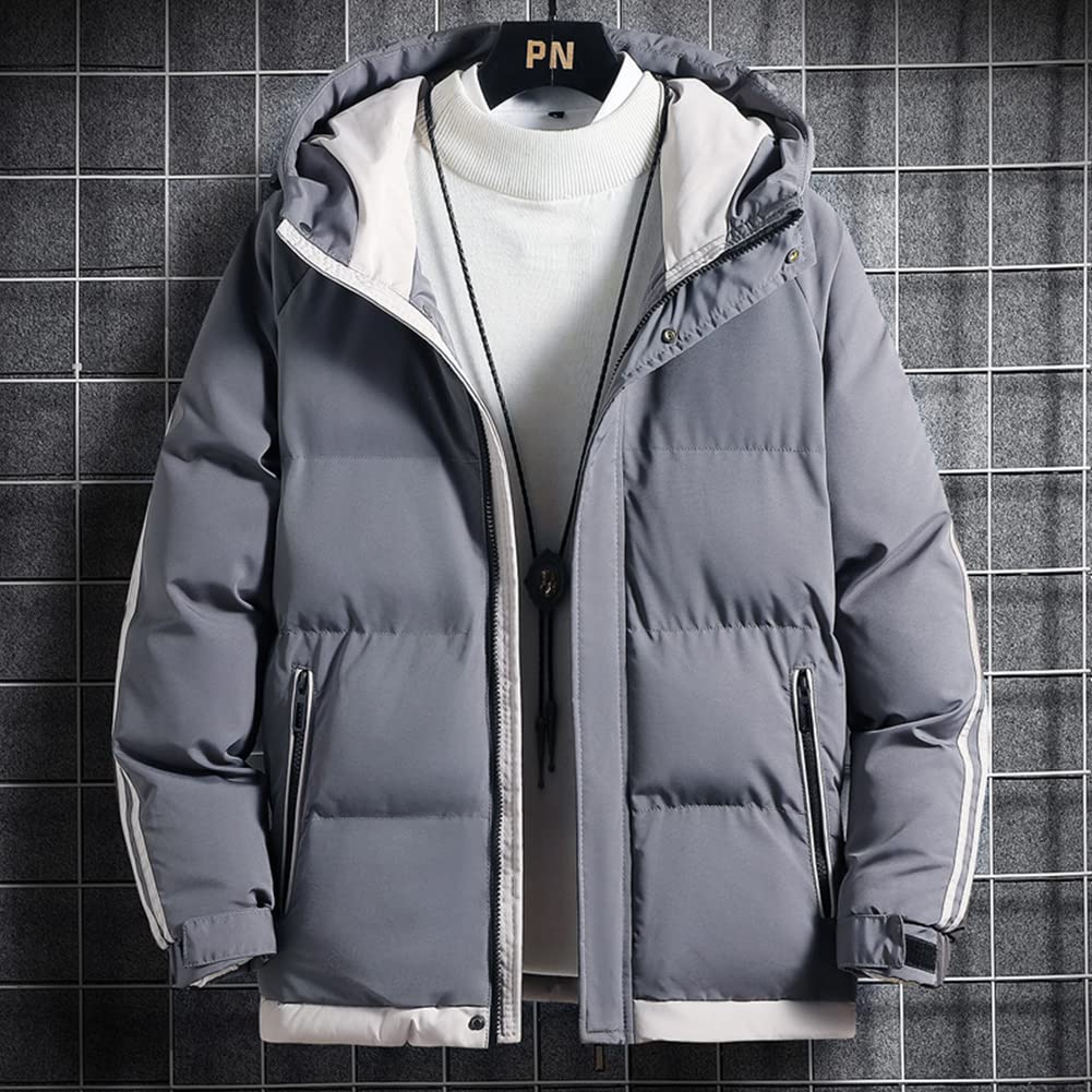 Anzn Down Hooded Casual Cold Plus Sizes Solid Perfect for or Winter Wear Men's Coat, Jacket, Protection, Water-Repellent, Windproof, Warm, Available,