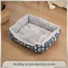 Cozy Pet Nest: Square Plush Dog & Cat Bed with Thick Warm Padding