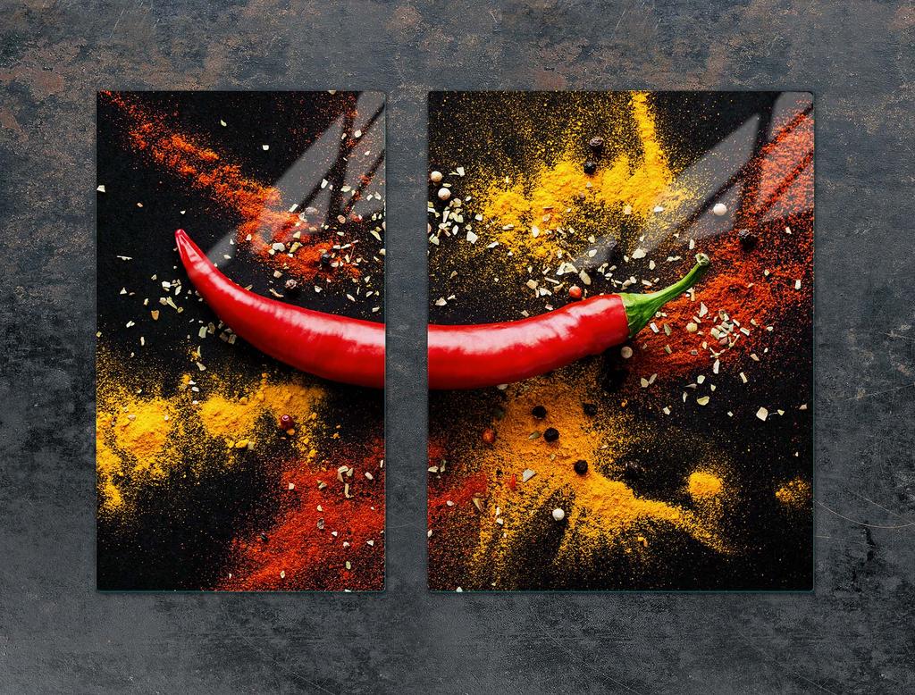 SZKLANA PŁYTA OCHRONNA NA KUCHENKĘ 70x52 CHILLI