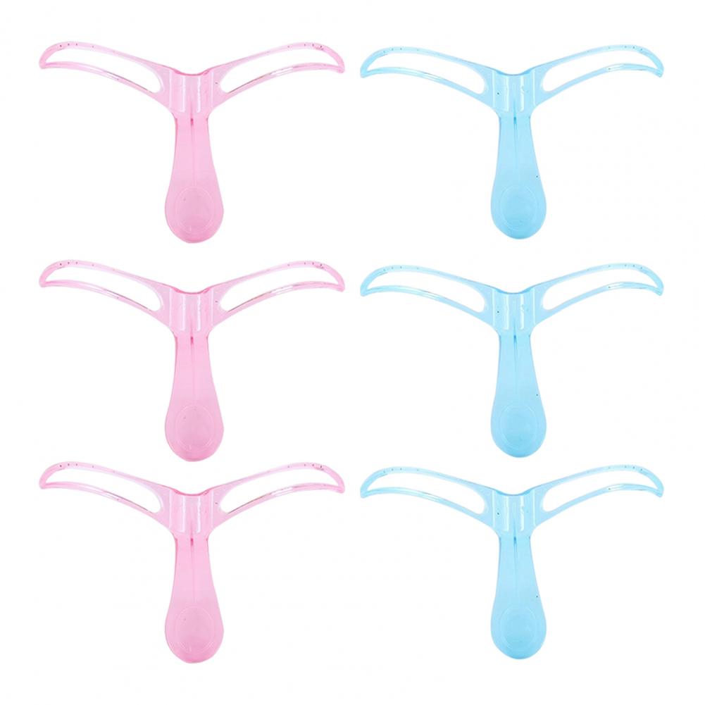 1/2/4/6Pcs Eyebrow Stencil Eyebrow Template with Handle Brow Mapping Guide Auxiliary Card Reusable Fast Brow Shaping Tools