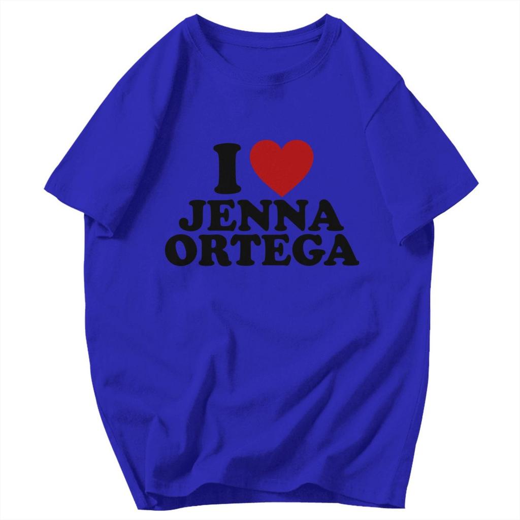 Men T Shirt I Love Jenna Ortega Unique Y2K Graphic Oneck Unisex Clothes T Shirts