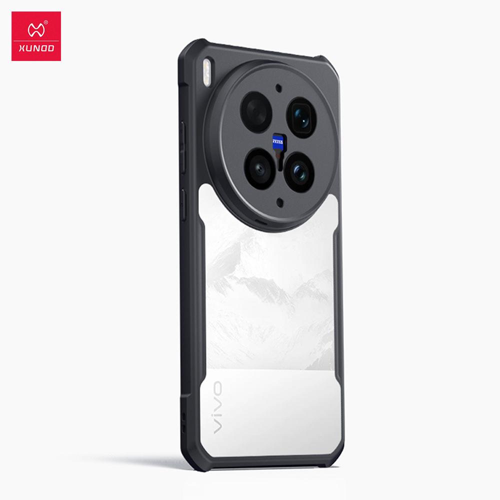 

For Vivo X300s X300 Ultra Case XUNDD Casing Airbag Shockproof Bumper Protective Cases Matte Transparent Back Cover For vivo X300 Ultra чёрный