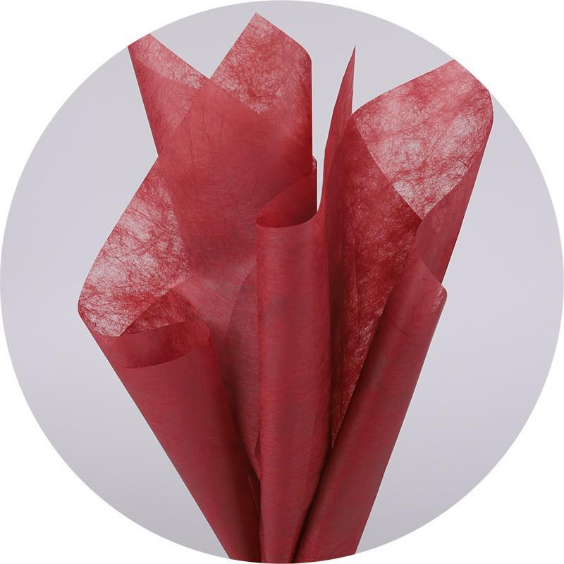 Carta da Bouquet Impermeabile Personalizzata - Materiale da Imballaggio per Fiori in Cotone a Tinta Unita