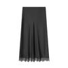 Elegant Silk Satin Skirt - Women's European & American Style