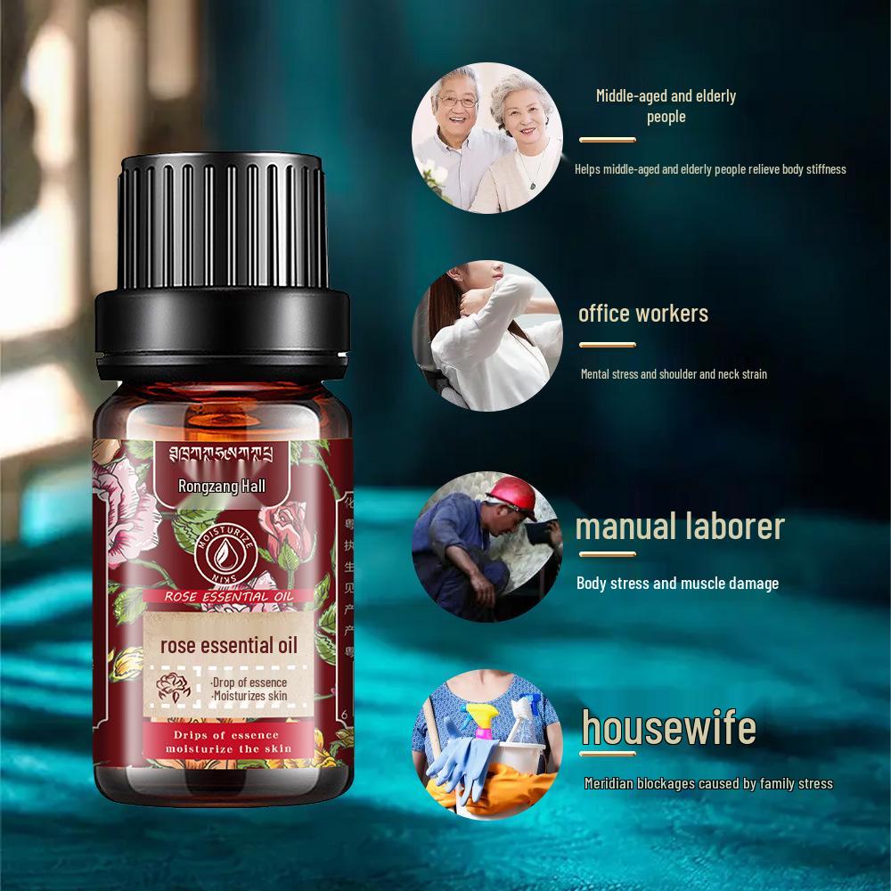 Rose Essential Oil for Foot Soak, Shoulder, Neck, Gua Sha, Back & Whole Body Massage - 30ml