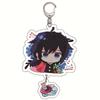 Demon Slayer Keychain Anime Acrylic Backpack Charm Tanjiro Kamado Nezuko Zenitsu Agatsuma Cartoon Accessories Designed for Fans