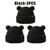Women Chunky Bear Ear Knit Hat 2025 Korean Loose Slouchy Winter Cap Faux Fur Ears Thermal Ear Flap Beanie