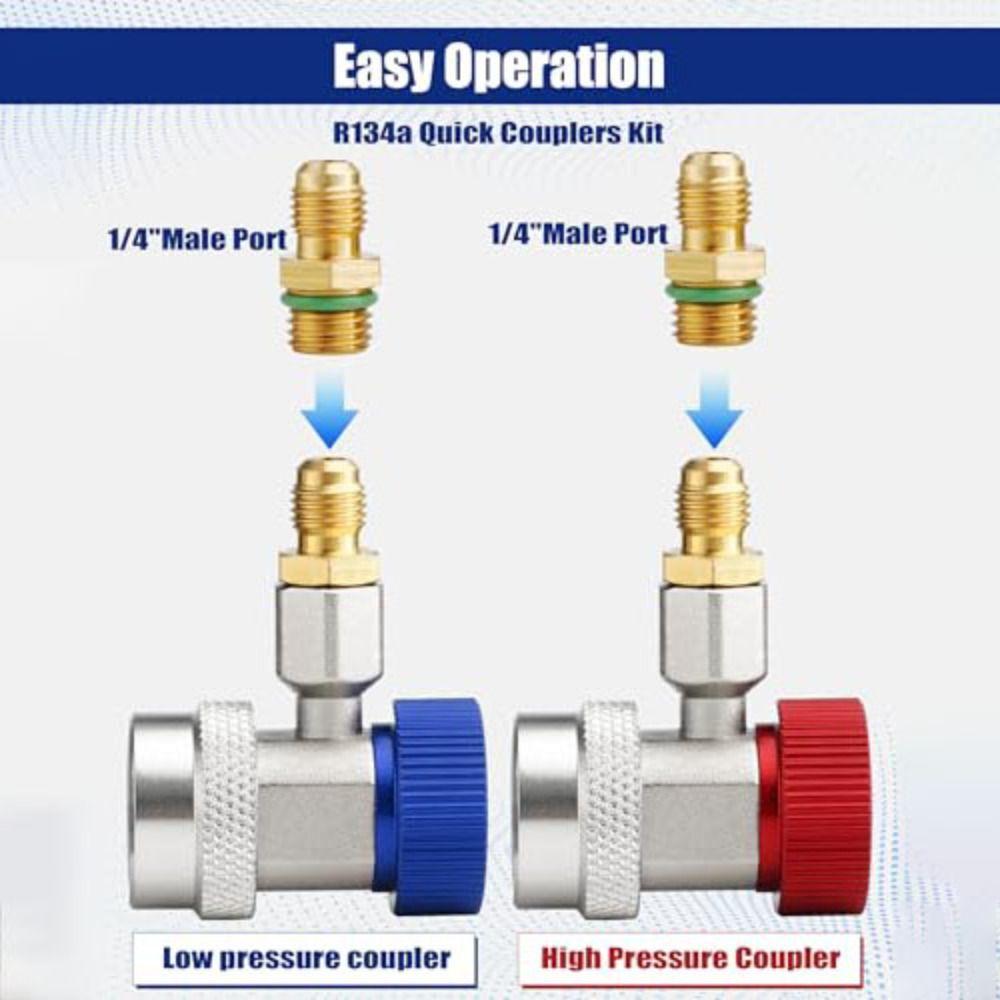 Fluoride Quick Coupler Air Conditioner Coupler Manifold Connector  Automotive A/C