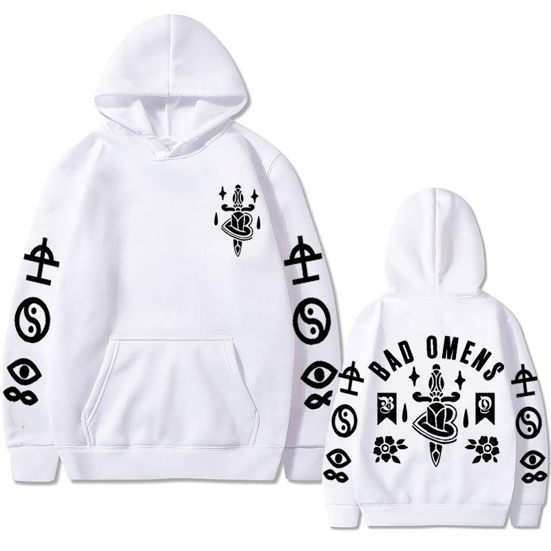 Awesome Bad Omens Band Tour American Music Double Sided Men's Hoodie Sweatshirt Men Womnen Design Pullover Fleece Hoodies