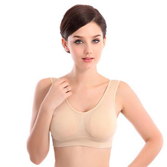 Women Fashion Comfort Seamless Traceless Yoga Wirefree Sports Jogging Vest Bra