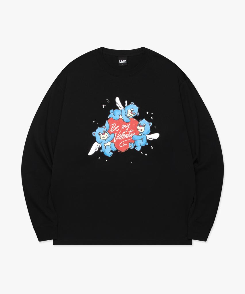 LMC Heart Bear Long Slv Tee Black