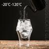 1/2 Stück doppelwandiger Glasbecher mit Hängeohr Espresso-Kaffeebecher, verbrühsicher, für Milch, Brandy, Wein, Teetasse, klares Becher-Set, Trinkgeschirr
